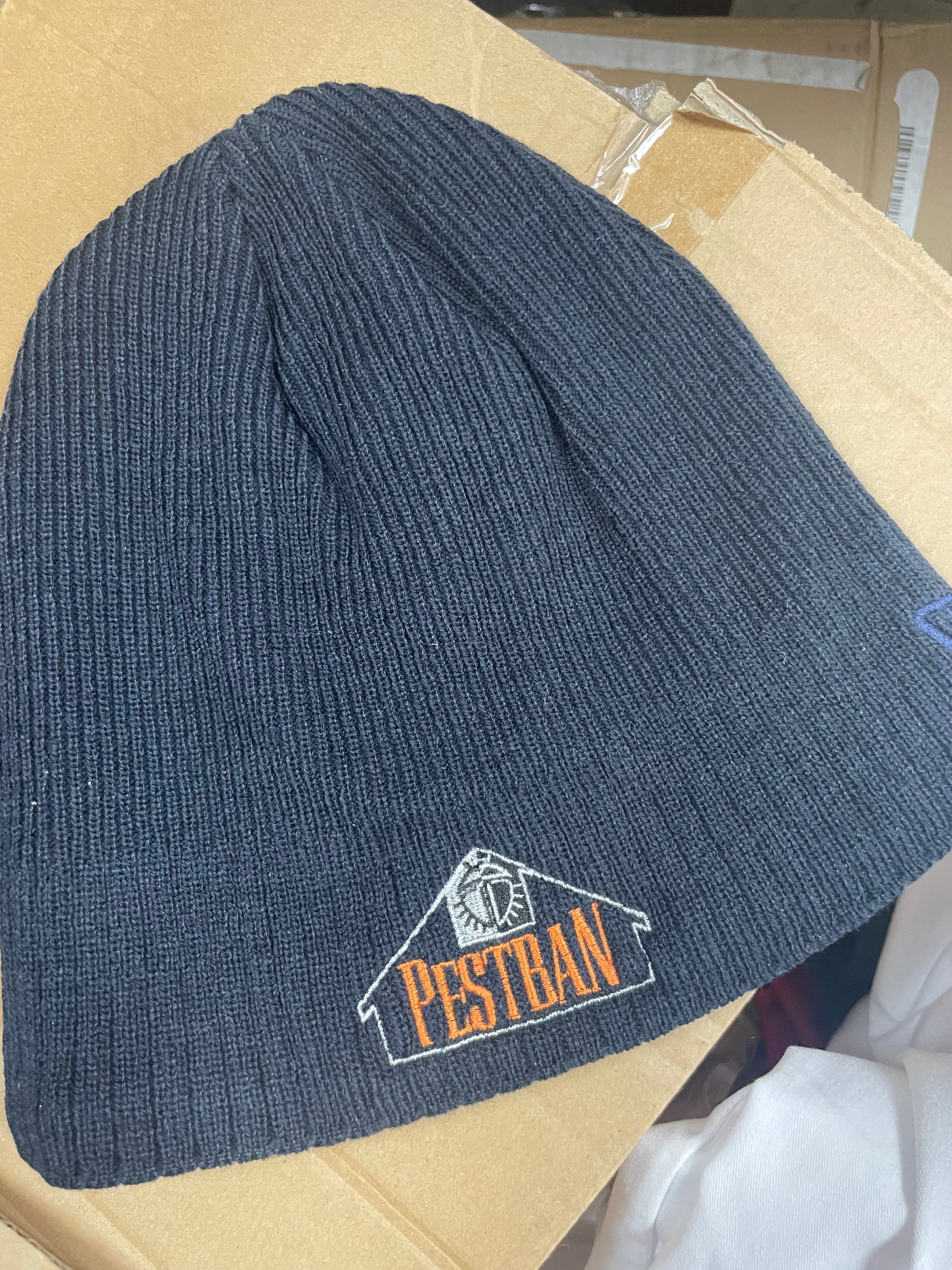 Beanie cap with embroidery