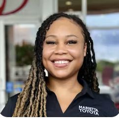 Marietta Toyota employee with custom embroidered polo